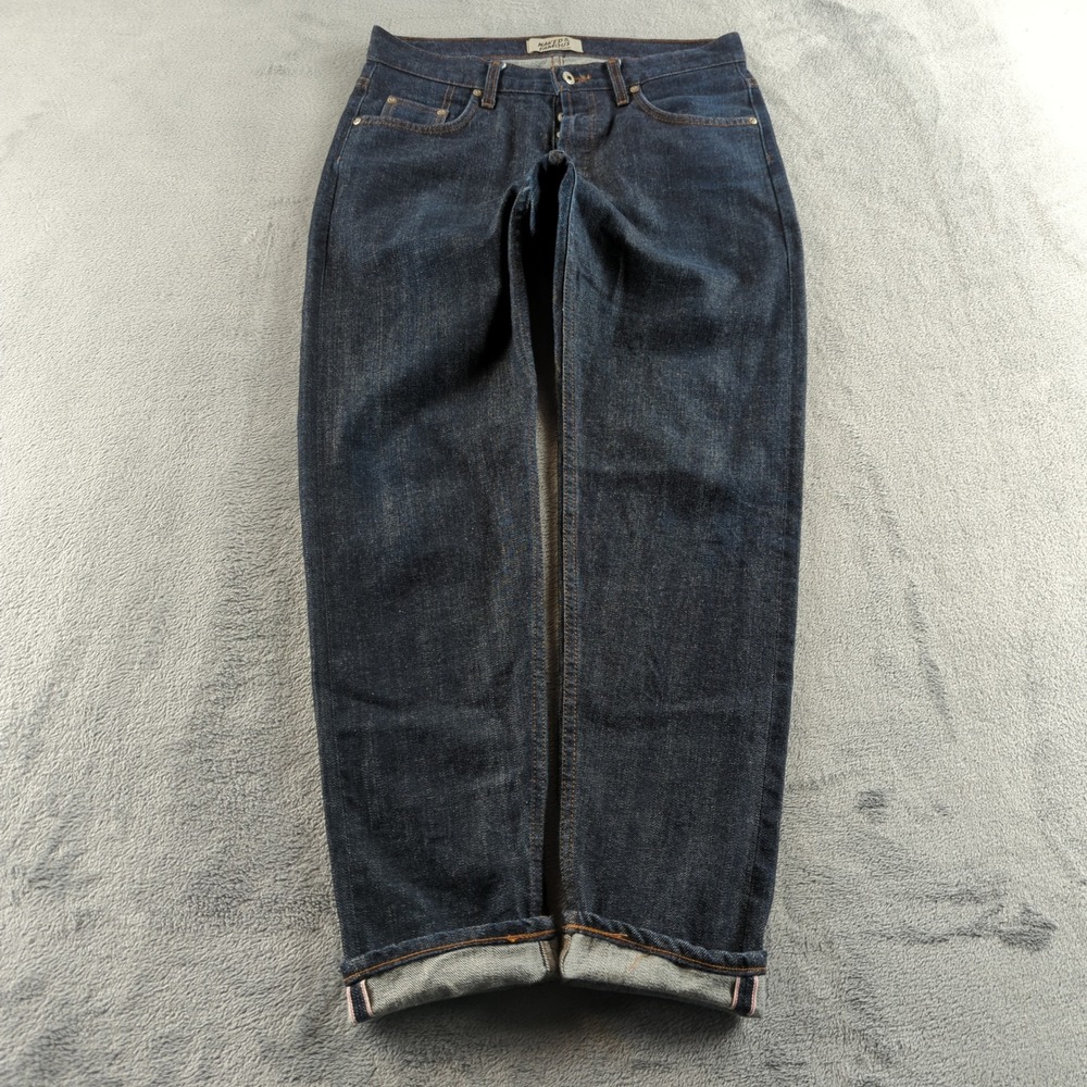 Naked & Famous Easy Guy Jeans 31x32 (Fits 32x32) Blue Raw Selvedge Japanese